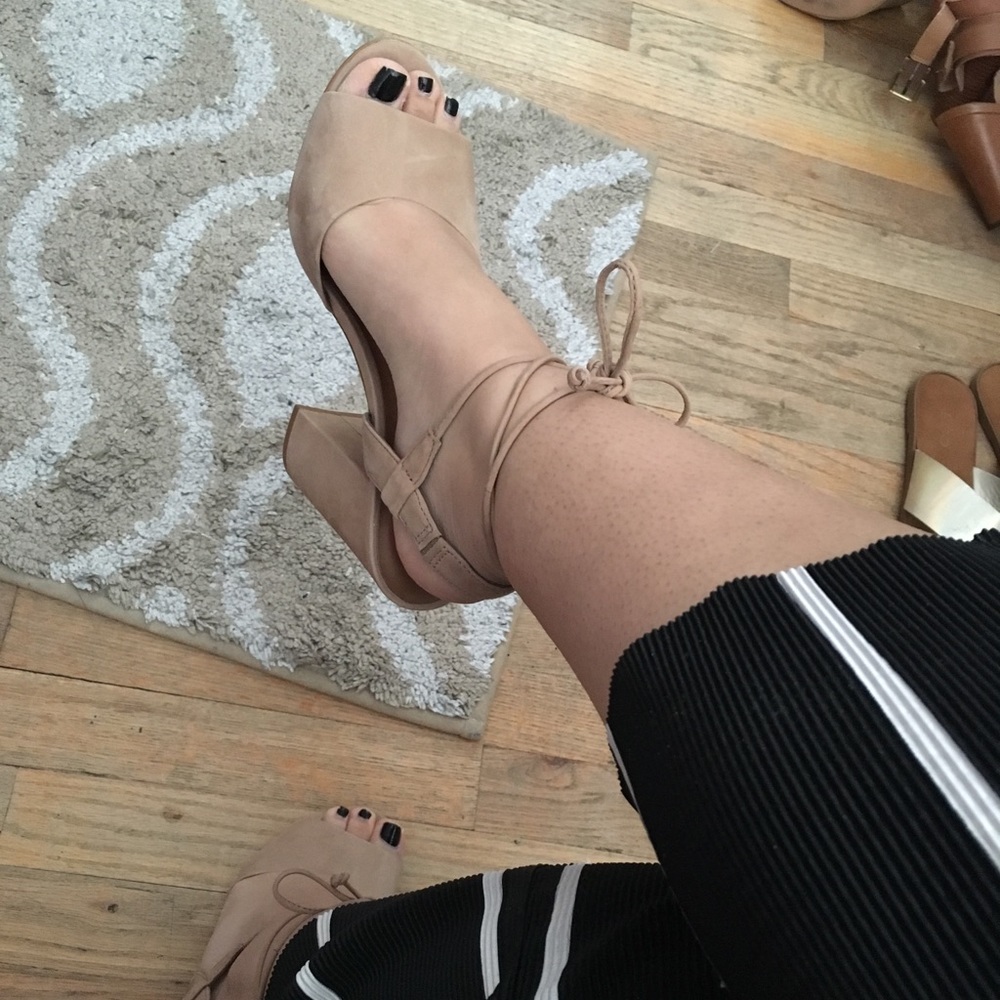 Steve Madden tie up heeled sandals